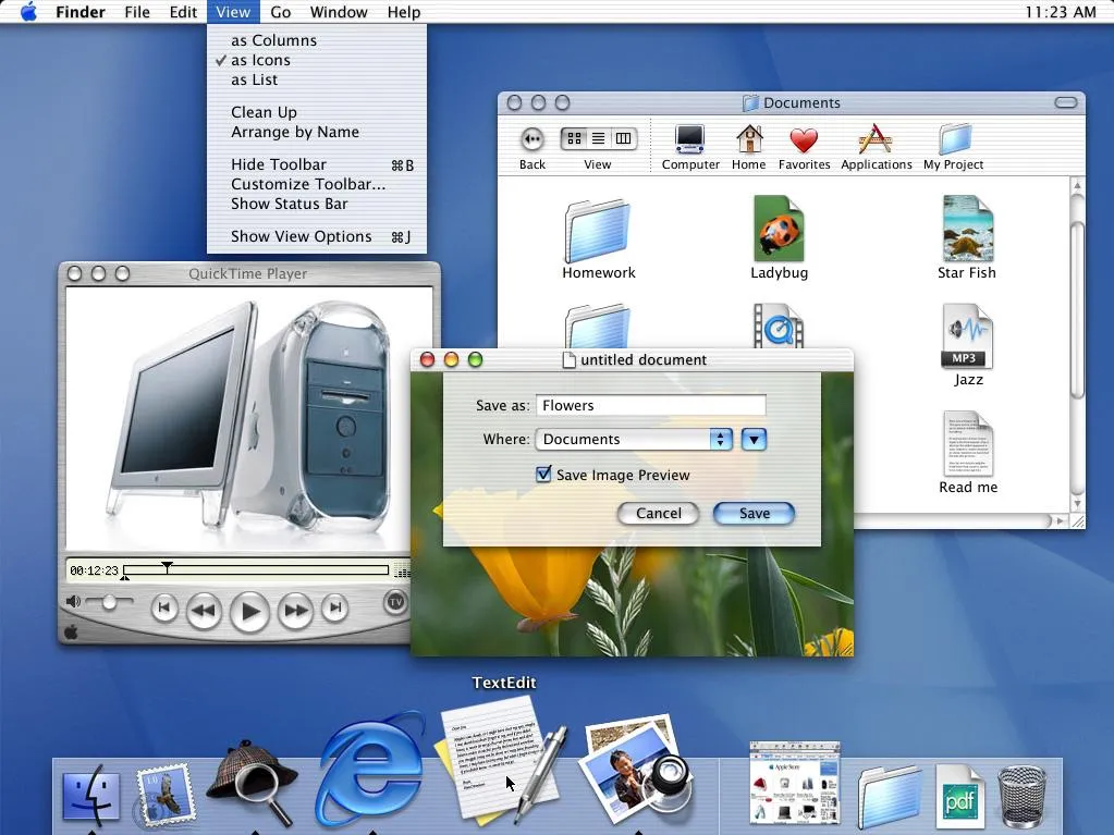 Mac OS X 10.0 with Aqua